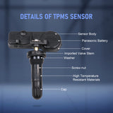 JDMSPEED 4pcs Tire Pressure Sensor TPMS 56029398AB For Dodge RAM 1500 2500 Chrysler