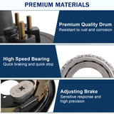 JDMSPEED NEW 12" x 2" Left & Right Electric Brake w/ 8 on 6.5" Bolt Circle Hub Drum Kit