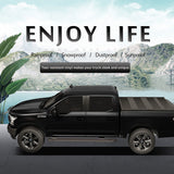 JDMSPEED 8FT Long Bed Lock Hard 3-fold Tonneau Cover For 2015-2019 FORD F-150