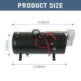 JDMSPEEDNEW AIR HORN AIR COMPRESSOR 12V TRUCK PICKUP ON BOARD W/ 3 LITER TANK 150PSI DC