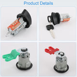 JDMSPEED Ignition Switch Lock Cylinder + 2X Door Lock Cylinder W/2 Logo Keys For Ford