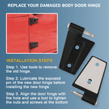 JDMSPEED 16PCS Steel Door Hinge Kit Inside Outside For Jeep Wrangler 2007-2018 JK 3.6L