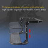 JDMSPEED Tire Step Tire Mounted for Pickup Truck SUV Adjustable Max 13.8" Tire Width
