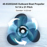 JDMSPEED Fit Mercury Mercruiser 14-1/4x21 RH 14.25" x 21" Aluminum Propeller 48-832832A45