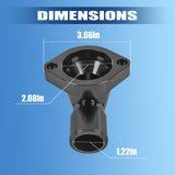 JDMSPEED Black Water Neck 90 1.5" Billet Swivel Thermostat Housings Fits For GM LS Engine