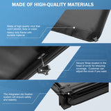 JDMSPEED Soft 4-Fold Tonneau Cover 6.5Ft Bed Fits For Chevy Silverado 2007-13 GMC Sierra