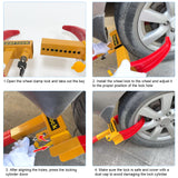 JDMSPEED 2pcs Anti Theft Wheel Lock Clamp Boot Tire Claw Trailer Auto Car Truck Towing