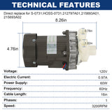 JDMSPEED NEW Pump Motor Assembly S-0731 KM-631DU KM-632DU Fit For Hoshizaki