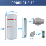 JDMSPEED 18GPM 3/4" 10Micron Particulate Filter for Diesel Gas Transfer Tanks Fuel Barrel
