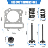 JDMSPEED Cylinder Intake Exhaust Valve Gasket Kit For Kawasaki Bayou 300 KLF300B 1988-04