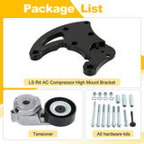 JDMSPEED Fits Chevy GMC SUV Truck Vortec LS Swap R4 AC Compressor High Mount Bracket Kit