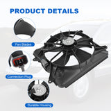 JDMSPEED NEW Left Side Engine Radiator Cooling Fan Black Fits 2007-2009 Honda CRV 2.4L