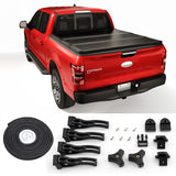 JDMSPEED 5.7ft Lock Hard Tri-Fold Tonneau Cover For 2009-2024 Ram 1500 2500 3500 5.7ft