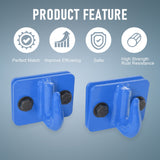 JDMSPEED NEW Blue 2 Set Heavy Duty 3/8" Bolt On Grab Hooks Fits Loader Tractor Bucket