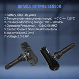 JDMSPEED 4pcs Tire Pressure Sensor TPMS 56029398AB For Dodge RAM 1500 2500 Chrysler