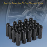 JDMSPEED Black 20PCS M14X1.5 60MM Extended Forged Aluminum Wheel Rim Tuner Racing Lug Nut