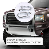 JDMSPEED 2X Fits 2007-2019 Chevrolet Silverado GMC Sierra 1500 Chrome Tow Hooks 84072462