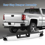 JDMSPEED Chrome Rear Bumper with Sensor Hole For Chevy Silverado 1500 2014-2018 GM1103175