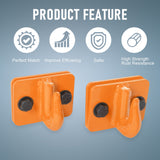 JDMSPEED NEW 2 Set Heavy Duty 3/8" Bolt On Grab Hooks For Loader Tractor Bucket Orange