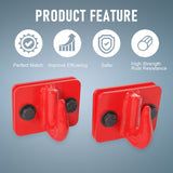 JDMSPEED Pack Of (2) 3/8" Bolt On Grab Hooks For Loader Tractor Bucket Heavy Duty Steel