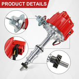 JDMSPEED For Ford FE HEI Distributor V8 Engines Red Cap 65000 Volt 352 360 390 427 428