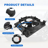 JDMSPEED Left AC Condenser Radiator Cooling Fan For Honda Civic 1.5 1.8 2.4L 2012-2015