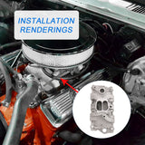 JDMSPEED Dual Plane Front Intake Manifold Fit for Small Block Chevy SBC 262-400 1955-86