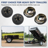 JDMSPEED Left and Right Electric Brake For 5 on 5 Bolt Circle Drum Kits w/ 10" x 2-1/4"