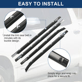 JDMSPEED For Toyota Tundra 2000-2006 Double Cab Weatherstrip Outer Lower Window X4