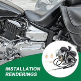 JDMSPEED NEW Carburetor For Yamaha V Star 1100 XVS1100 Classic Silverado Midnight Custom