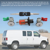 JDMSPEED Ignition Switch Lock Cylinder + 2X Door Lock Cylinder W/2 Logo Keys For Ford