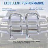 JDMSPEED 2X Fits 2007-2019 Chevrolet Silverado GMC Sierra 1500 Chrome Tow Hooks 84072462