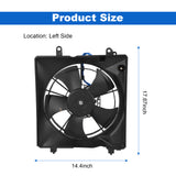 JDMSPEED Left AC Condenser Radiator Cooling Fan For Honda Civic 1.5 1.8 2.4L 2012-2015
