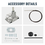 JDMSPEED  16 Feet Boat Rotary Steering System Outboard Kit Marine With 13.5" Wheel SS13716