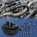 JDMSPEED 8AN Nylon Braided Fuel Line Kit w/ Oil/Gas/Fuel Hose End Fittings Adapters 20FT