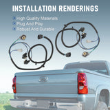JDMSPEED LH & RH Side Tail Light Lamp Wiring Harness For Chevy Silverado GMC Sierra