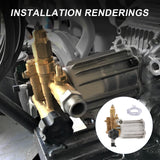 JDMSPEED Fit For Pressure Washer Pump 2.5GPM @ 3400 PSI 3/4 Hollow Shaft 520004