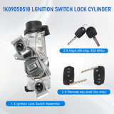 JDMSPEED Ignition Switch Lock Cylinder W/2 Key Shells 1K0905851B Fit VW Tiguan Golf Jetta