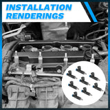 JDMSPEED Set of 8 Fuel Injectors 04591851AA NEW For Chrysler 300 Hemi 5.7L V8 2005-2009