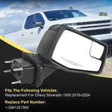 JDMSPEED Mirror Passenger Side Paintable For Chevrolet 2019-2022 Silverado 1500