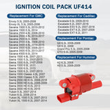JDMSPEED Set of 8 High Performance Ignition Coil For GM Round Style 12573190 UF414 D514A