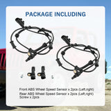 JDMSPEED ABS Front Rear Wheel Speed Sensor Set For Dodge Nitro 2007 2010 2011 3.7L 4.0L