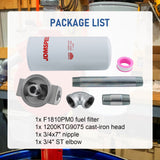 JDMSPEED 18GPM 3/4" 10Micron Particulate Filter for Diesel Gas Transfer Tanks Fuel Barrel