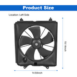 JDMSPEED NEW Left Side Engine Radiator Cooling Fan Black Fits 2007-2009 Honda CRV 2.4L
