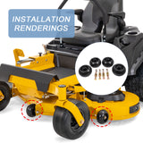 JDMSPEED (4) Hustler Mower Deck Wheel Fits Raptor SD, Super Z, Hustler Sport, FasTrak SD