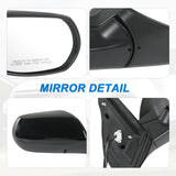 JDMSPEED Black R Side Power Non-Heated Textured Manual Folding For Honda 2012-2016 CR-V