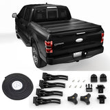 JDMSPEED 8FT Long Bed Lock Hard 3-fold Tonneau Cover For 2015-2019 FORD F-150