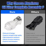 JDMSPEED 26300-3LAA0 Aluminum Engine Oil Filter Housing For Kia Hyundai Genesis Palisade