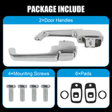 JDMSPEED NEW Pair Front Exterior Door Handle Chrome New For Chevy GMC 1967-1972