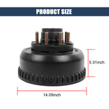 JDMSPEED 10,000# Hub Brake Drum 12-1/4x3-3/8" NEW 10K GD 13G Trailer Axle 9-123 8-415